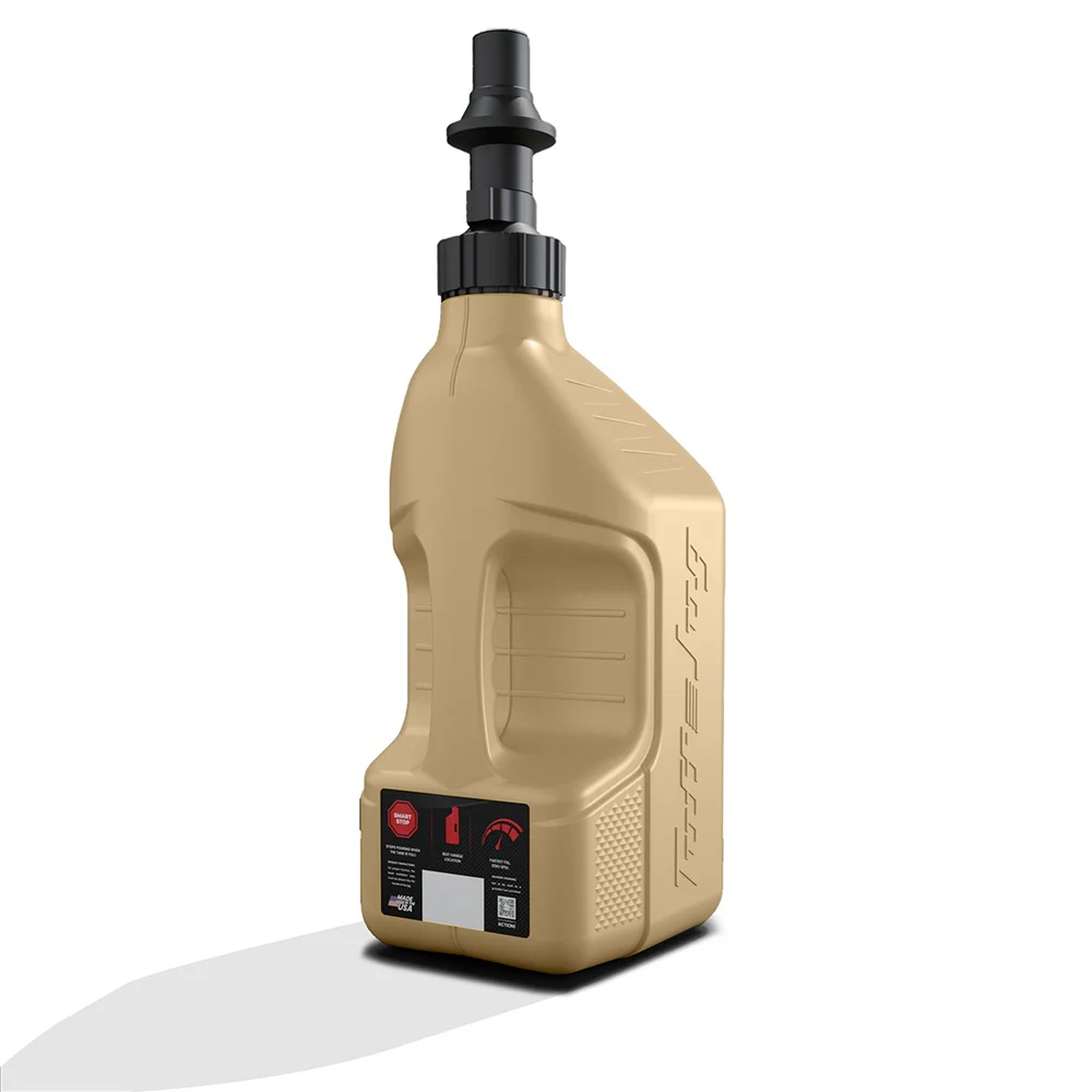 TUFF JUG GEN 3 10L BLACK RIPPER CAP WITH VIEW STRIP - DESERT TAN