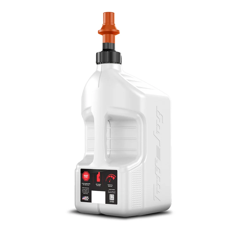 TUFF JUG GEN 3 20L RIPPER CAP WITH VIEW STRIP - WHITE/ORANGE