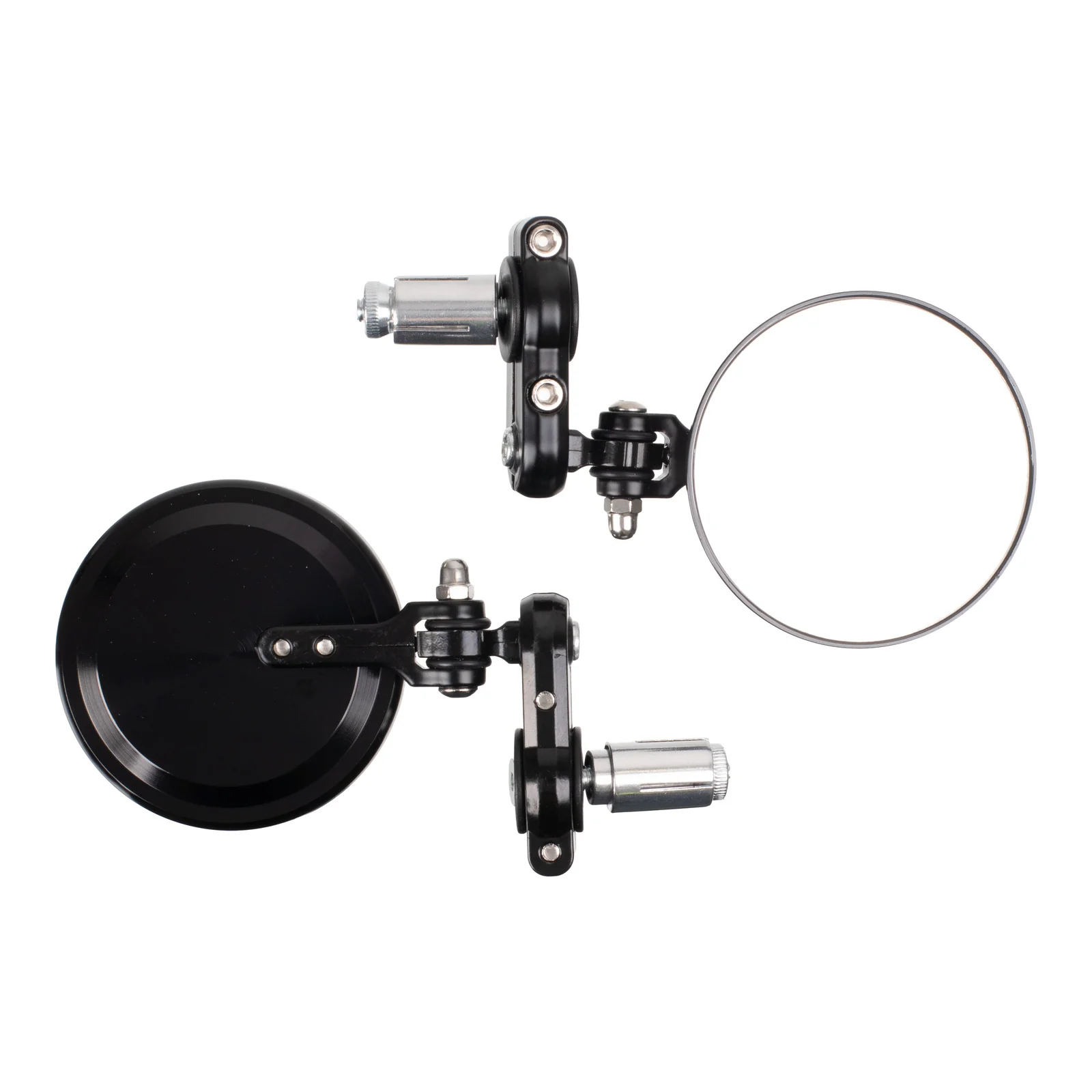 Whites Handlebar Bar End Mirrors Pair - Hinged - Black