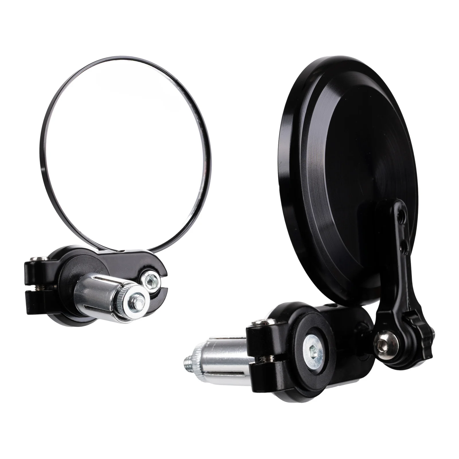 Whites Handlebar Bar End Mirrors Pair - Hinged - Black - Image 2